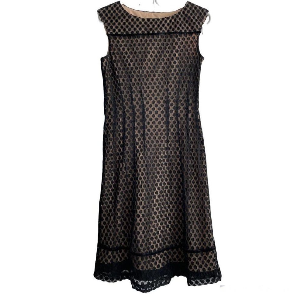 Adrianna PAPELL Sleeveless Dot Lace Shift Dress size US 8 - Picture 5 of 9